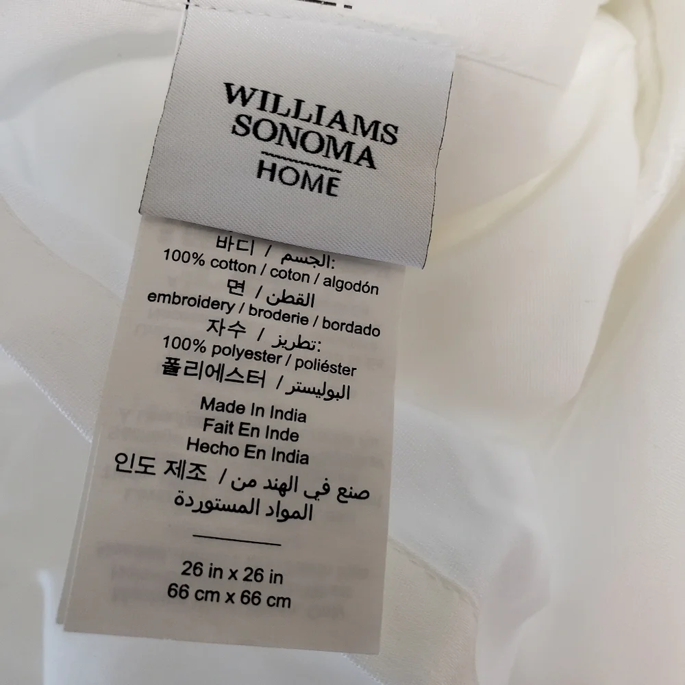 Williams Sonoma Home Ikat Embroidered Euro Sham
